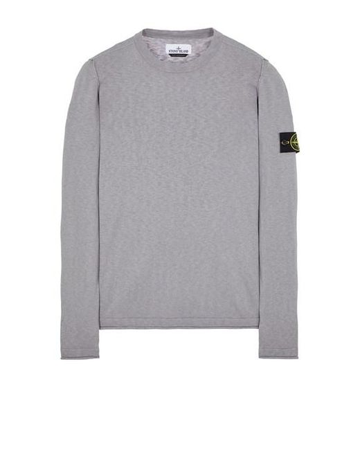 Stone Island Gray Sweater Cotton, Polyamide for men