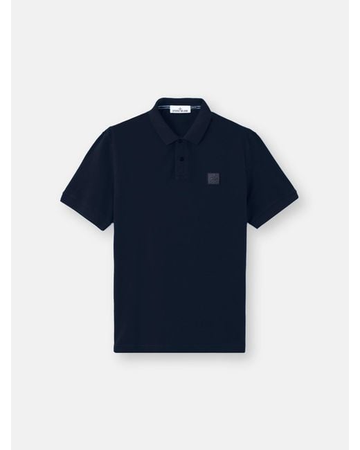Stone Island Blue 22002Sc Organic Cotton Piqué for men