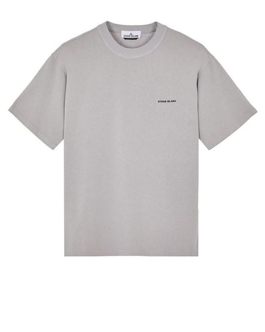 Stone Island Gray Short Sleeve T-shirt Cotton for men