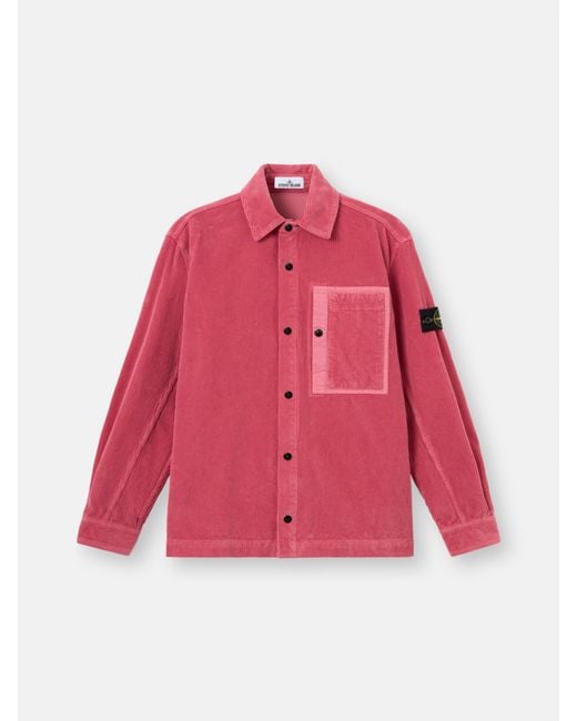 Stone Island Red 1200016 Organic Cotton Corduroy 800 for men