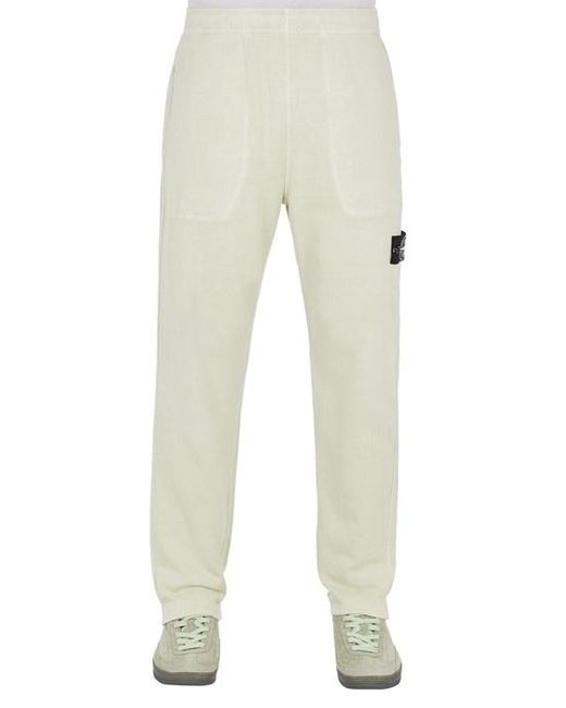 Stone Island Natural Fleece Trousers Cotton for men