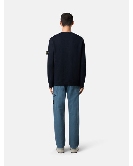 3100011 Organic Cotton Ripstop Stone Island de hombre de color Blue