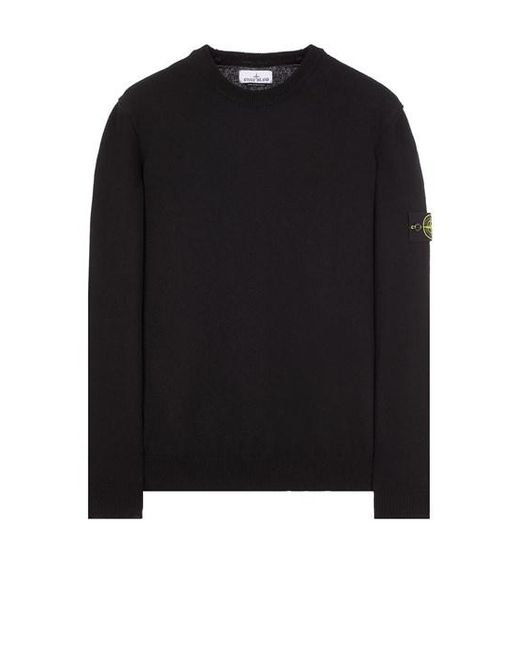 Stone Island Black Sweater Cotton for men