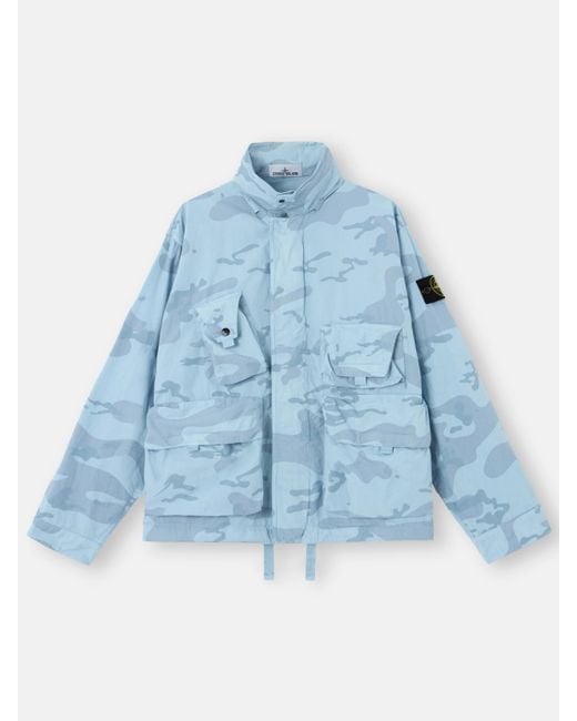 Stone Island Blue 4100071 Faded Camo Ripstop-Tc for men