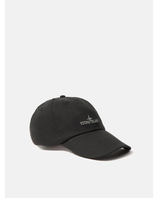 Stone Island Black 9100015 Ripstop Cotton Cap for men