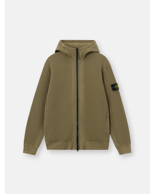 Stone Island Green 6100058 Organic Cotton Waffle Fleece for men