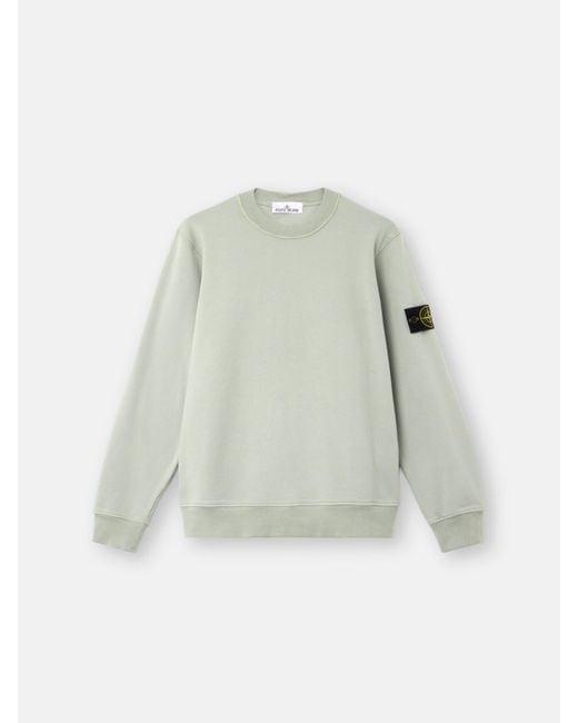 Stone Island White 6100060 Organic Cotton Fleece for men
