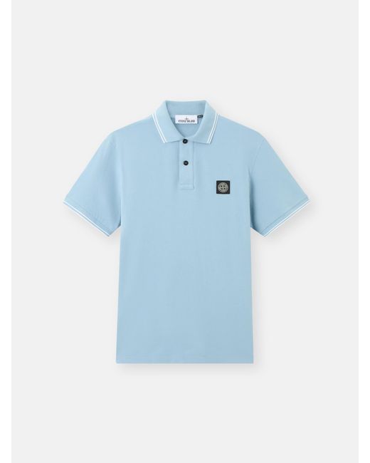 Stone Island Blue 2200010 Organic Cotton Piqué With Stretch for men