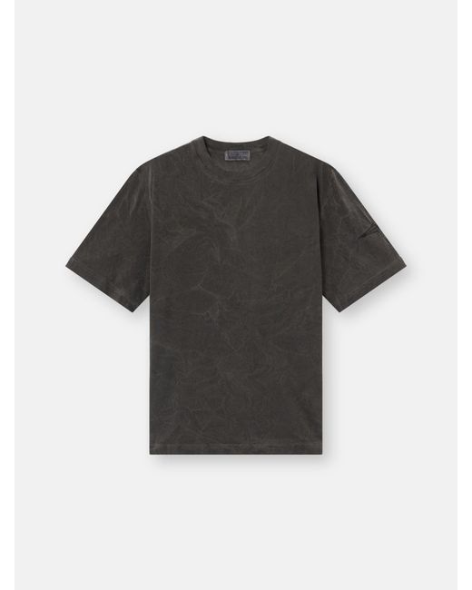 Stone Island Black 2100024 Uneven Pigment Dyed Organic Cotton Jersey for men