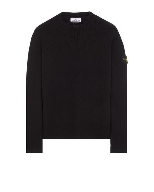 Stone Island Black Sweater Cotton for men