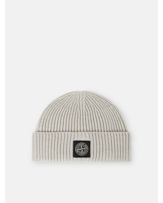 Stone Island White N100002 Full Rib Rws Wool for men