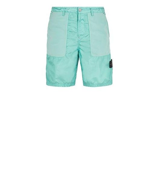 Stone Island Green Bermuda Shorts Polyester for men