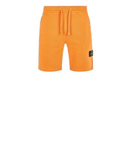 Stone Island Sweatshirts-bermudas baumwolle in Orange für Herren