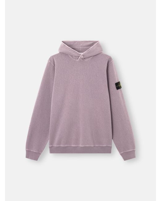 Stone Island Purple 6100031 Malfilé Fleece 'Old' Effect for men