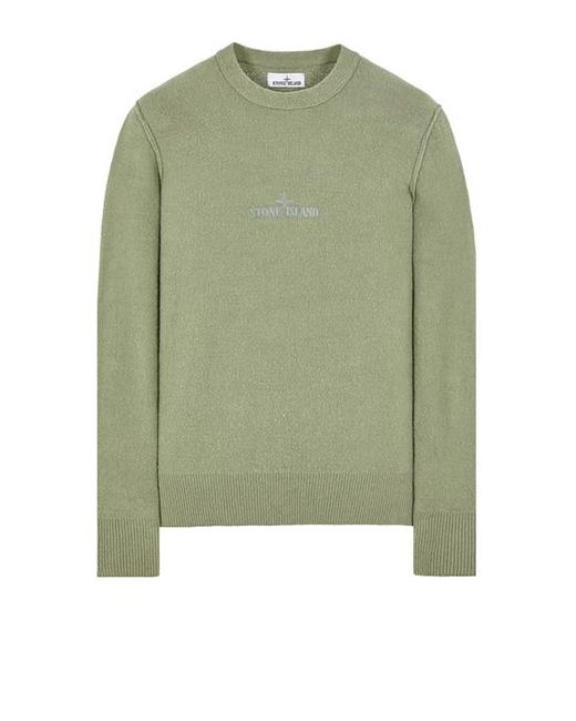 Stone Island Green Sweater Cotton, Polyamide, Elastane for men