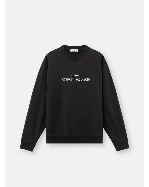 Stone Island Black 6100001 Cotton Fleece for men