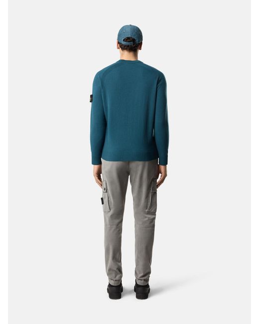 Stone Island Blue 5100045 Light Rws Geelong Wool for men