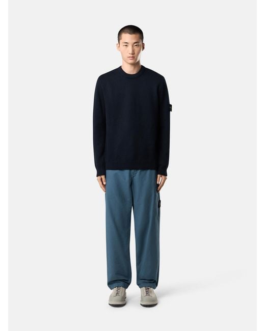 3100011 Organic Cotton Ripstop Stone Island de hombre de color Blue