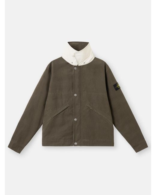 Stone Island Green 4100080 Tela Resinata for men