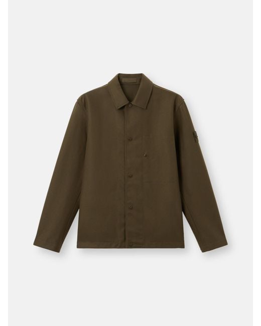 Stone Island Green 1200020 Wool Nylon Flannel S. I. Ghost for men