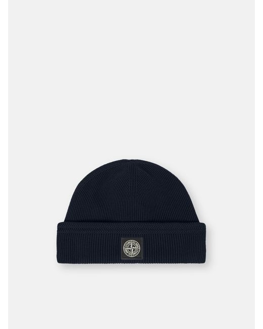 Stone Island Men's Blue N100102 Ribbed Soft Organic Cotton