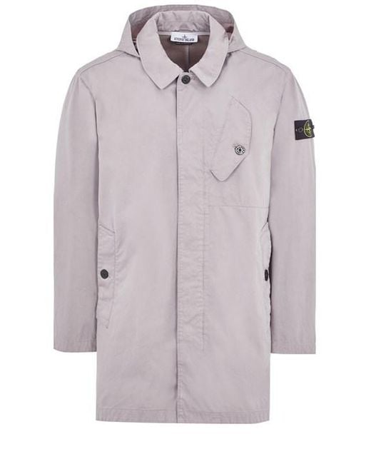 Stone Island Gray Long Jacket Cotton for men