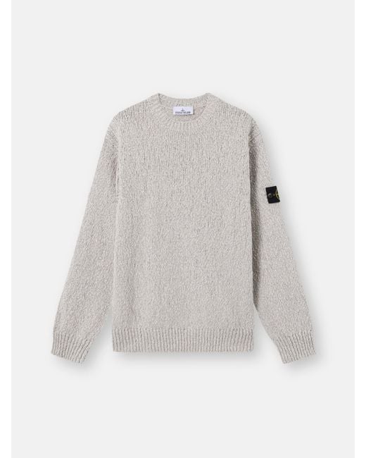 Stone Island White 5100025 Speckled Cotton for men