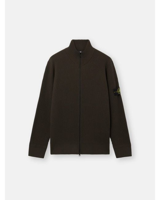 Stone Island Black 5100017 Full Rib Rws Wool for men