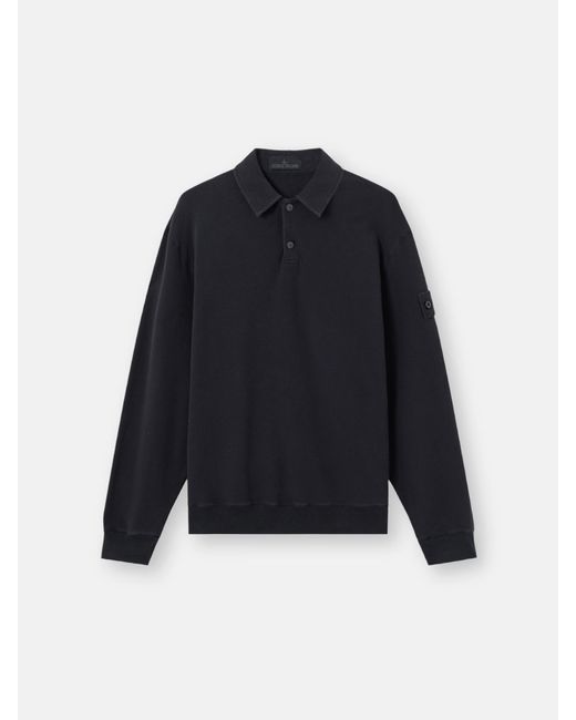 Stone Island Blue 6100026 Stretch Cotton Fleece S. I. Ghost for men