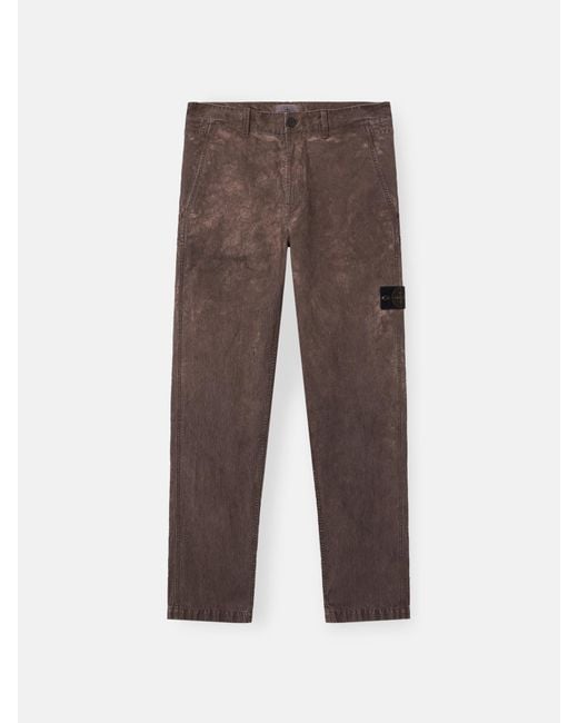 Stone Island Brown 3100039 Corduroy 'Terra' Effect for men
