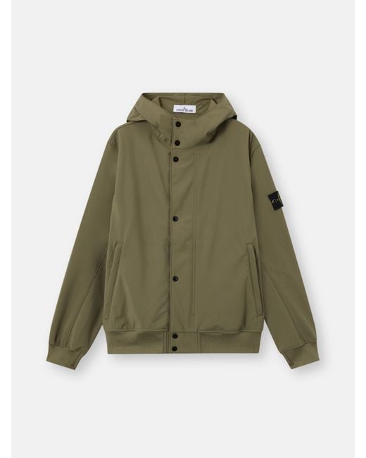 Stone Island Green 4100118 Light Soft Shell-R E. Dye Technology for men