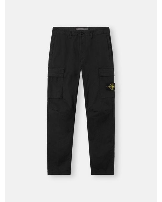Stone Island Black 3100032 Supima Cotton Twill Stretch-Tc for men