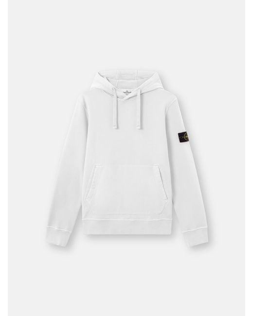 Stone Island White 6100062 Organic Cotton Fleece for men