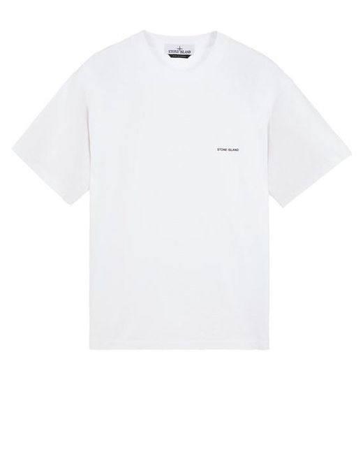 Stone Island White Short Sleeve T-shirt Cotton for men