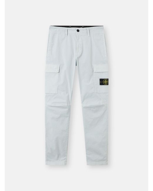 Stone Island White 3100032 Stretch Organic Cotton Twill for men