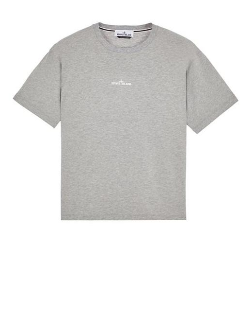 Stone Island Gray Short Sleeve T-shirt Cotton for men