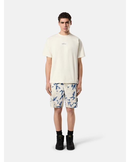 Stone Island White L100004 Scan Camo On Stretch Ripstop-Ovd for men