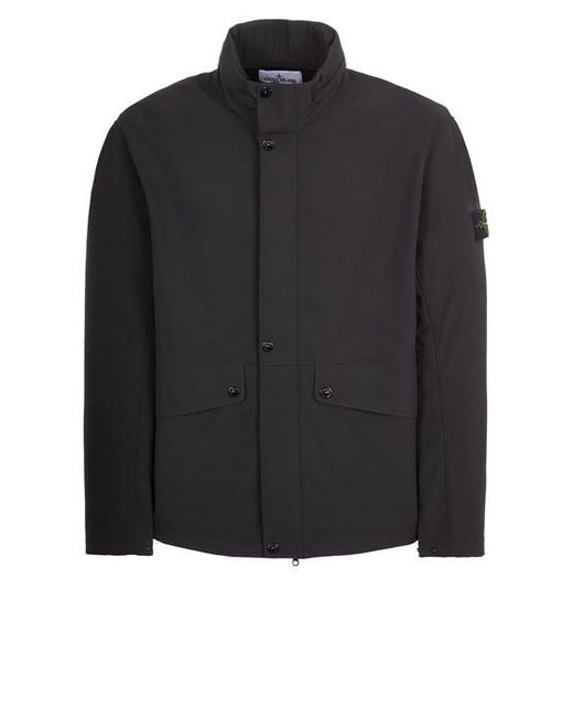 Stone Island Black Lightweight Jacket Polyester, Elastane for men
