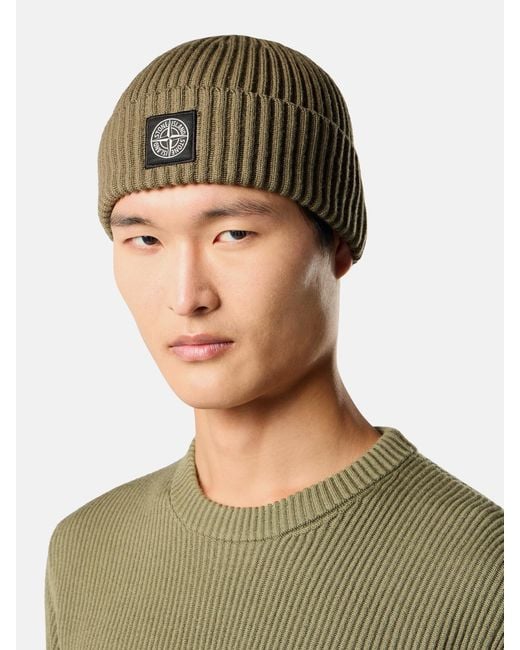 Stone Island Green N100002 Full Rib Rws Wool for men