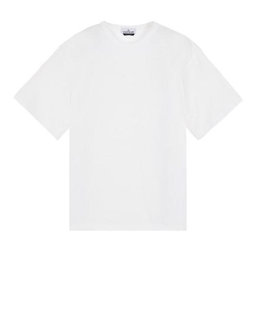 Stone Island T-shirt baumwolle in White für Herren