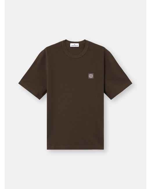 Stone Island Brown 2100015 50/2 Organic Cotton Piqué for men