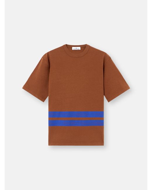 Stone Island Multicolor 2100003 Combed Organic Cotton Jersey Marina for men