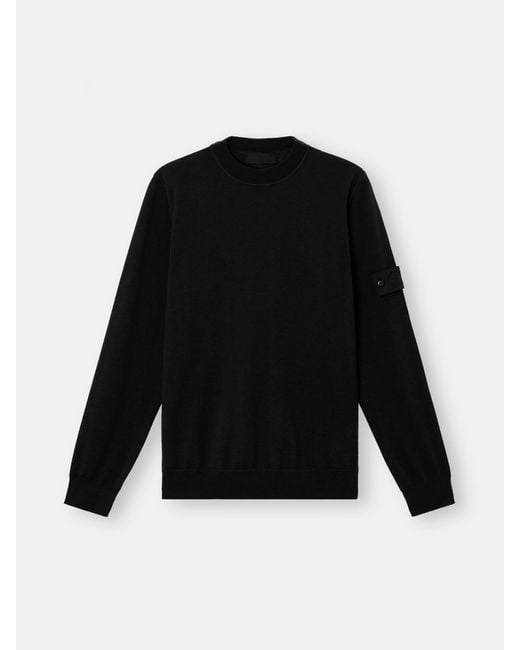 Stone Island 5100074 Pure Light Rws Wool Ghost in Black für Herren