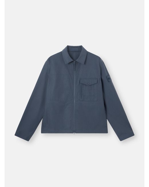 Stone Island Blue 1200011 All-Weather Cotton Canvas S. I. Ghost for men