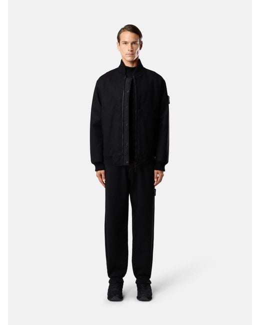 Stone Island Black 4100102 Performance Flannel Ghost for men