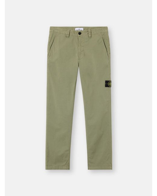 Stone Island Green 3100021 Stretch Organic Cotton Twill for men