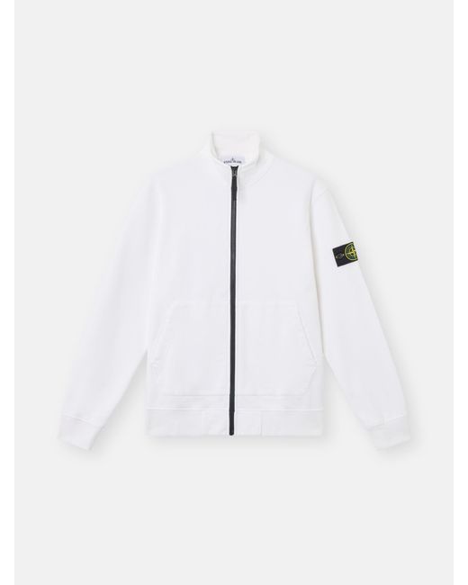 Stone Island White 6100063 Organic Cotton Fleece for men