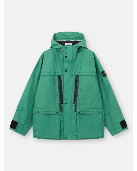 Stone Island Green 4100061 Metal Lamina Ripstop Heat Reactive for men