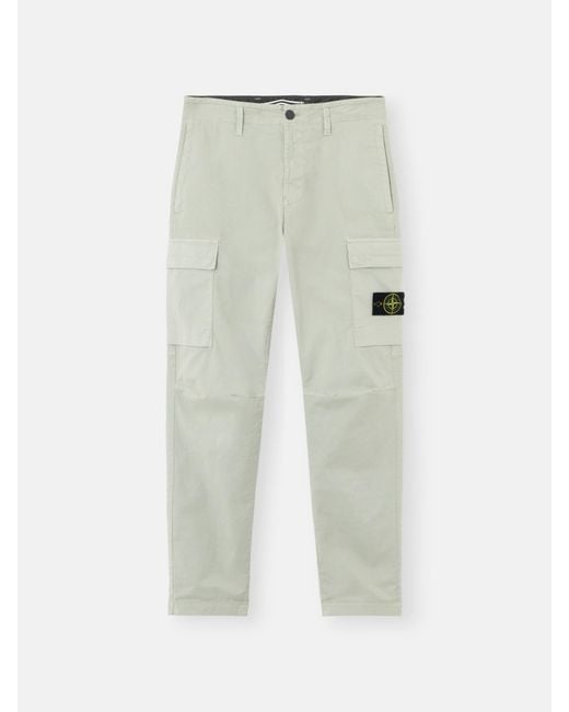 Stone Island White 3100032 Stretch Organic Cotton Twill for men