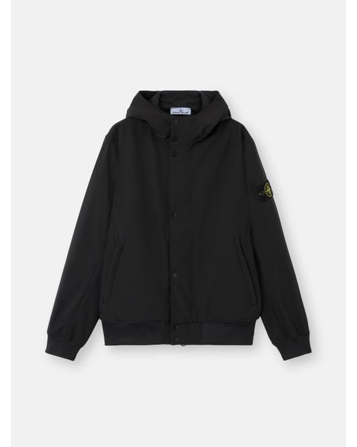 Stone Island Black 4100118 Light Soft Shell-R E. Dye Technology for men
